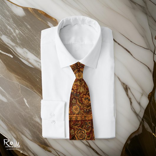 Nederlands Patroon Bronzen Ruby Bourgondië Stropdas