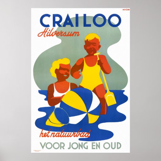 Nederlands Poster voor treinreizen teruggezet (Voorkant)