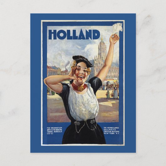 Nederlands reisposter Briefkaart (Voorkant)