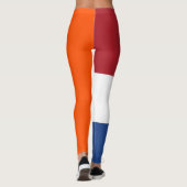 Nederlands Rood Wit Blauw Sinaasappel Vlaggenkleur Leggings (Achterkant)