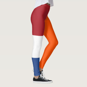 Nederlands Rood Wit Blauw Sinaasappel Vlaggenkleur Leggings
