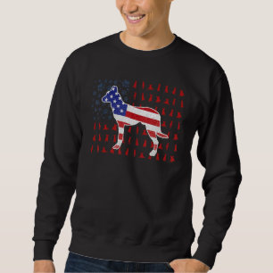 Nederlands Shepherd American Flag 4 juli voor mann Trui