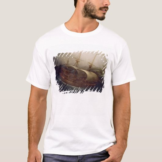 Nederlands slagschip in een Storm T-shirt (Voorkant)