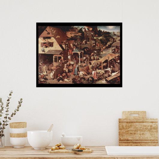 Nederlands spreekwoord - 1559 poster (Keuken)