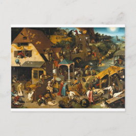 Nederlands spreekwoord van Pieter Bruegel over oud Briefkaart