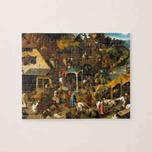 Nederlands spreekwoord van Pieter Bruegel over oud Legpuzzel
