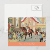 Nederlands St. Nick Sinterklaas en Zwarte Piet  Briefkaart (Voorkant / Achterkant)