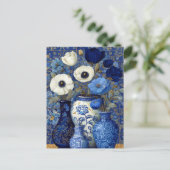 Nederlands Stilleven met Blauwe Bloemen Briefkaart (Staand voorkant)
