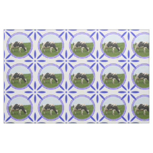Nederlands Tiles Delftware Cows Holland Stof