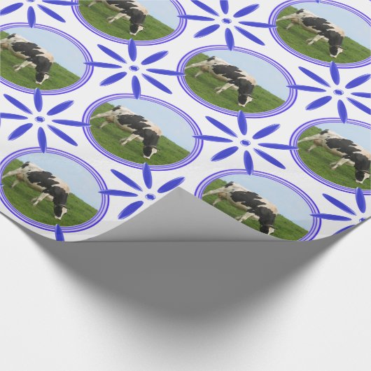  Nederlands Tiles Delftware Koe Holland Cadeaupapier (Hoek)