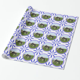 Nederlands Tiles Delftware Koe Holland Cadeaupapier