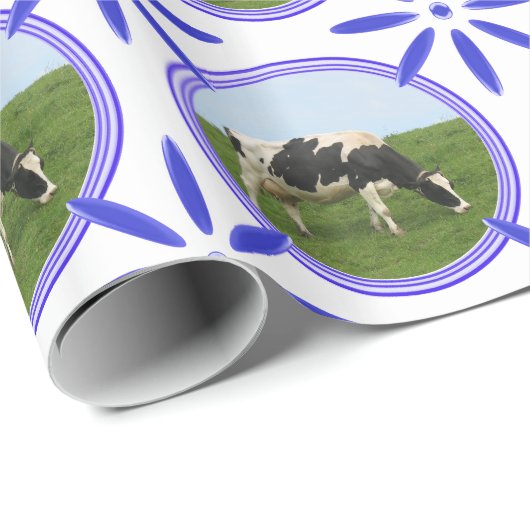  Nederlands Tiles Delftware Koe Holland Cadeaupapier (Rol Hoek)