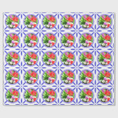  Nederlands Tiles Delftware Tulips Holland Cadeaupapier (Vlak)