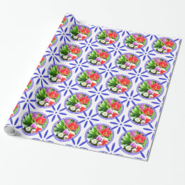  Nederlands Tiles Delftware Tulips Holland Cadeaupapier