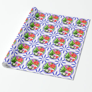 Nederlands Tiles Delftware Tulips Holland Cadeaupapier
