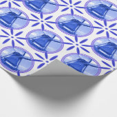 Nederlands Tiles Delftware Windmill Holland Cadeaupapier (Hoek)