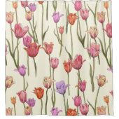 Nederlands Tulps Shower Curtain Douchegordijn (Voorkant)