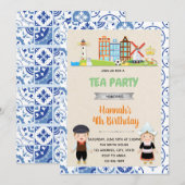 Nederlands verjaardagsthema Uitnodiging (Voorkant / Achterkant)