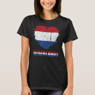 Nederlands Vlag Heart Graphic Holland Mannen T-shirt