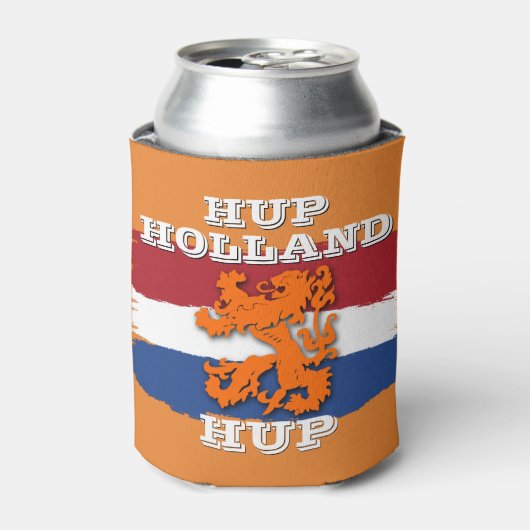 Nederlands Vlag Oranje Lion Team Holland Blikjeskoeler (Blikje Voorkant)
