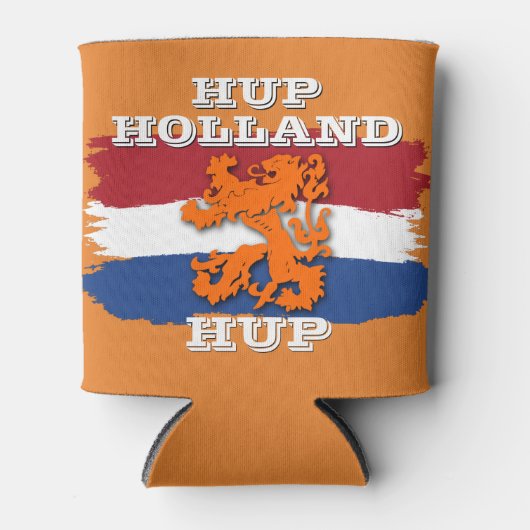 Nederlands Vlag Oranje Lion Team Holland Blikjeskoeler (Voorkant)