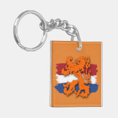 Nederlands Vlag Oranje Lion Team Holland Sleutelhanger (Voorkant Links)