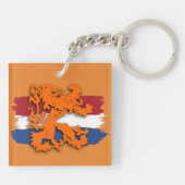 Nederlands Vlag Oranje Lion Team Holland Sleutelhanger (Achterkant)
