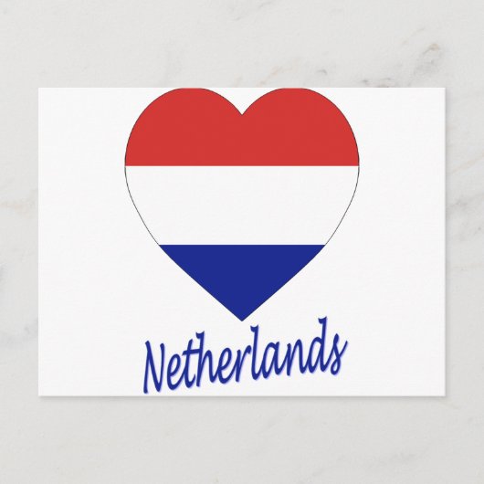 Nederlands Vlaggenhart Briefkaart (Voorkant)
