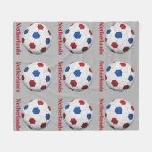 Nederlands Voetbal Fleece Deken (Voorkant (Horizontaal))