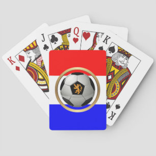 Nederlands Voetbal met Nederlands Lion Pokerkaarten