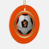 Nederlands Voetbal, Nederlands lion op Sinaasappel Keramisch Ornament (Rechts)