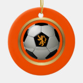 Nederlands Voetbal, Nederlands lion op Sinaasappel Keramisch Ornament (Voorkant)