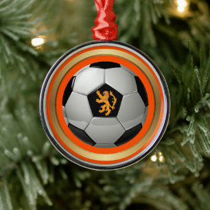 Nederlands Voetbal, Nederlands lion op Sinaasappel Metalen Ornament