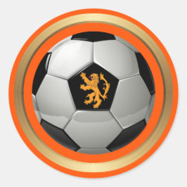 Nederlands Voetbal, Nederlands lion op Sinaasappel Ronde Sticker