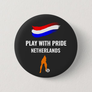 Nederlands Voetbal Trots 2026 T-shirt Ronde Button 5,7 Cm