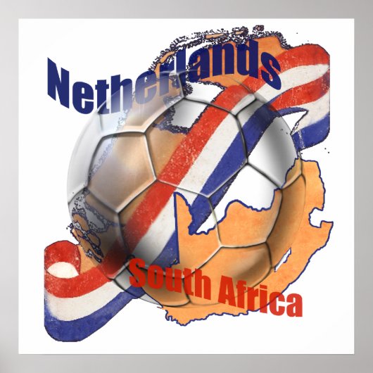 Nederlands Voetbal Zuid-Afrika Poster (Voorkant)
