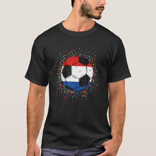 Nederlands voetbalteam Nationale vlag Football Jer T-shirt (Voorkant)