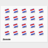 Nederlands voetbalteam ronde sticker (Vel)