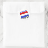 Nederlands voetbalteam ronde sticker (Tas)