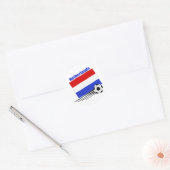 Nederlands voetbalteam ronde sticker (Envelop)