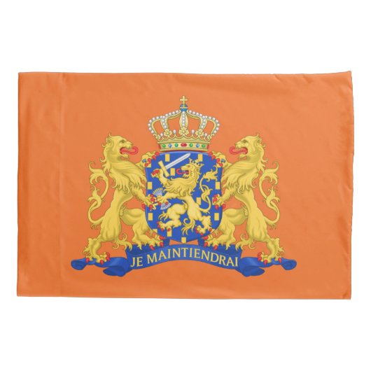 Nederlands wapen op Sinaasappel pccnt Kussensloop (Achterkant)