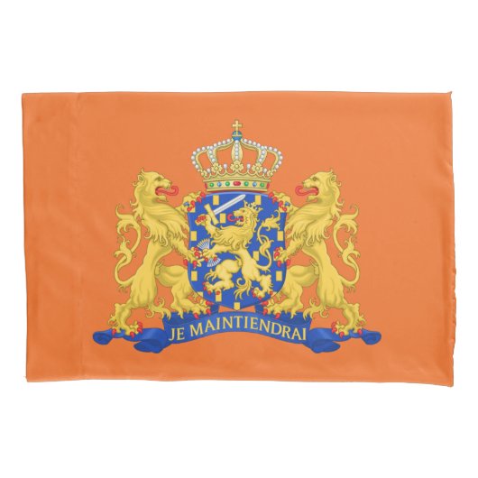 Nederlands wapen op Sinaasappel pccnt Kussensloop (Voorkant)