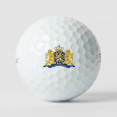 Nederlands Wapen op Wit tpv1 gbcnt Golfballen (Voorkant)