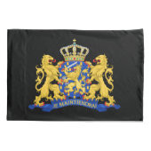 Nederlands wapen op zwart pct kussensloop (Achterkant)