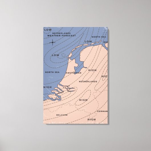 Nederlands Weerbericht Canvas Afdruk (Voorkant)