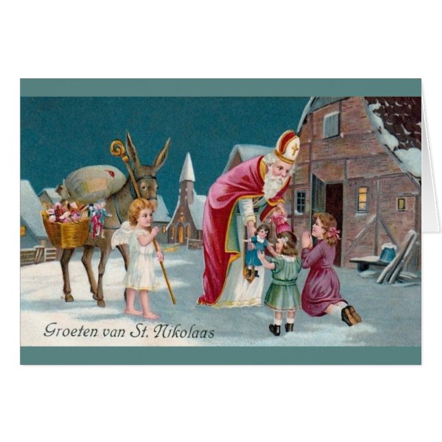  Nederlands Wenskaart Saint Nikolaas (Voorkant Horizontaal)
