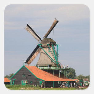 Nederlands windmolendorp, Holland 3 Vierkante Sticker