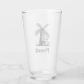Nederlands windmolenontwerp glas (Achterkant)