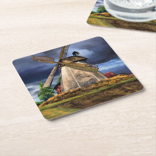 nederlands windmolenpapier Onderzetter (Schuin)