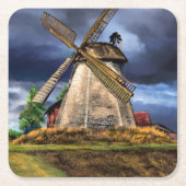nederlands windmolenpapier Onderzetter (Voorkant)